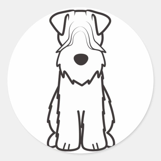Sticker Rond Terrier roux (Devant)