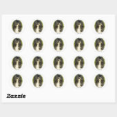 Sticker Rond Terrier tibétain (Feuille)