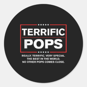 Sticker Rond Terrific Pops - Drôle Donald Trump 2020 Supporter