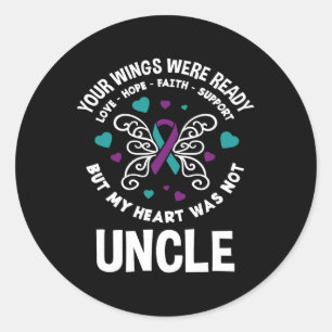 Sticker Rond Tes Ailes Étaient Prêtes Oncle D'Un Suicide Ange A
