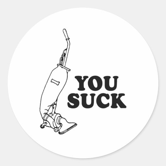 Sticker Rond T'es nul (Devant)