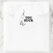 Sticker Rond T'es nul (Sac)