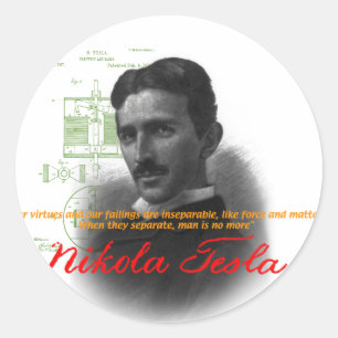Sticker Rond Tesla