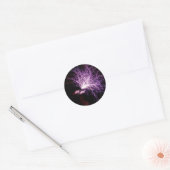 Sticker Rond Tesla Coil Plasma (Enveloppe)