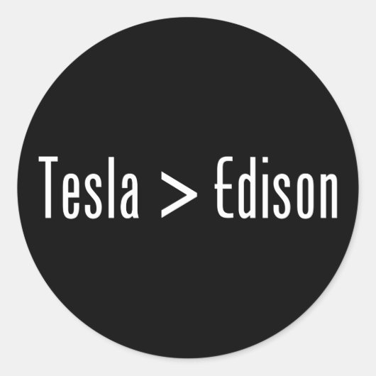 Sticker Rond Tesla > Edison (Devant)
