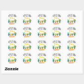 Sticker Rond Test Cute Cactus State Test Day Elèves Enseignants (Feuille)