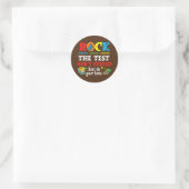 Sticker Rond Test Day Rock The Test Teacher Test Day (Sac)
