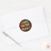 Sticker Rond Test Day Rock The Test Teacher Test Day (Enveloppe)