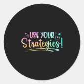 Sticker Rond Test Day State Testing Exam Teacher Student Motiva (Devant)