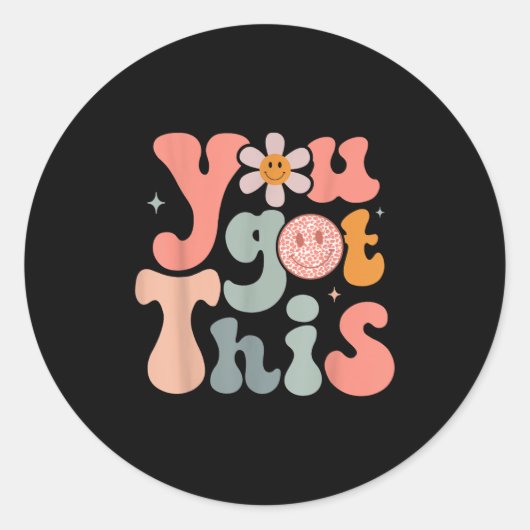 Sticker Rond Test Day Teacher Shirt Motivational Testing Day St (Devant)