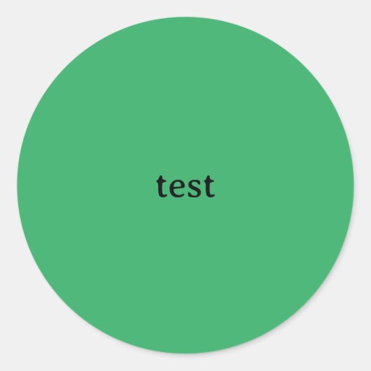 Sticker Rond test de l'autocollant vert .co.uk (Devant)