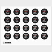 Sticker Rond Test d'intelligence des hommes, dis Eye M A P Ness (Feuille)