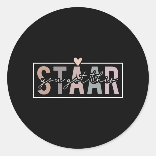 Sticker Rond Test Jour Enseignant Examen Leopard Test Jour Vous (Devant)