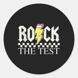 Sticker Rond Test Jour Enseignant Motivation étudiante Chemise 