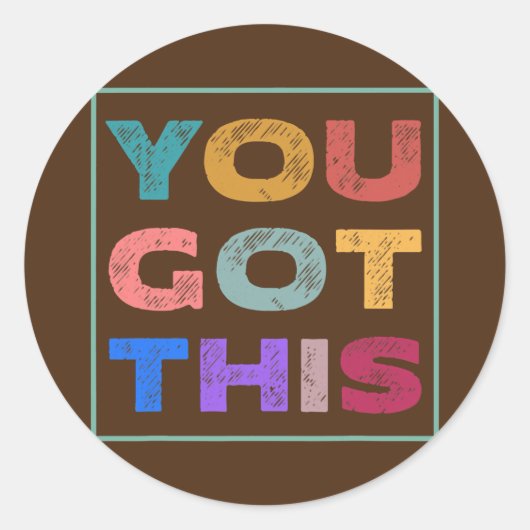 Sticker Rond Test Motivation Jour Vous Avez Ce Professeur (Devant)