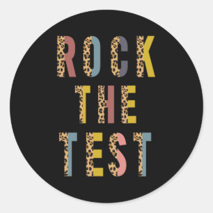 Sticker Rond Test Retro Motivational Testing Day Enseignant St