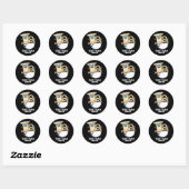 Sticker Rond Test Tuba Baby Funny Science Tuba Pun Dark BG (Feuille)