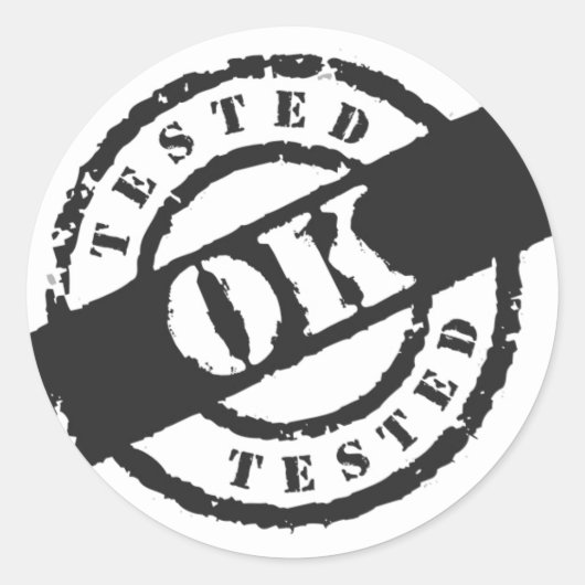 Sticker Rond Testé OK (Devant)