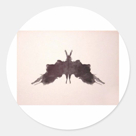 Sticker Rond Tester l'encre de Rorschach Tailler la plaque de 5 (Devant)