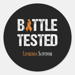 Sticker Rond Testez l'anneau de sensibilisation à la leucémie d
