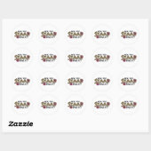 Sticker Rond Testez votre test d'examen d'enseignant Leopard Po (Feuille)