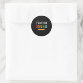 Sticker Rond Testing Squad Costume Test Day Teacher Student Fun (Sac)