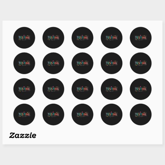 Sticker Rond Testing Squad - Test Day 2024 Teacher Motivational (Feuille)