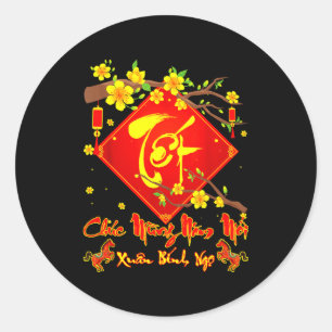 Sticker Rond Tét 2026 Chúc Mừng Năm Mới Xuân Bính Ngọ Vietnam