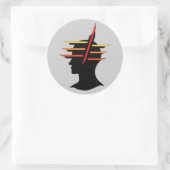 Sticker Rond Tête Abstraite (Sac)