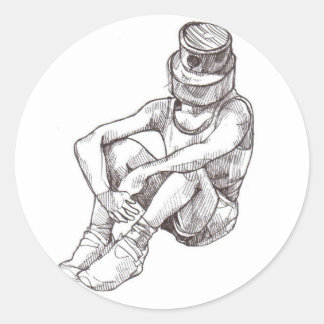 Sticker Rond tête casquette