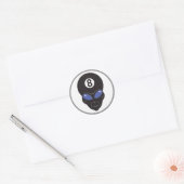 Sticker Rond tête d'alien boule huit (Enveloppe)