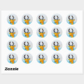 Sticker Rond Tête de cerf-54675 (Feuille)