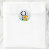 Sticker Rond Tête de cerf-54675 (Sac)
