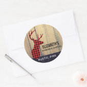 Sticker Rond Tête de cerf avec bougie Antlers / Savon (Enveloppe)