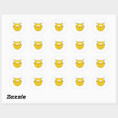 Sticker Rond Tête de Chat Minou (Feuille)