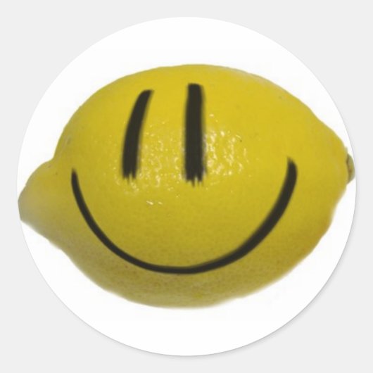 Sticker Rond tête de citron (Devant)