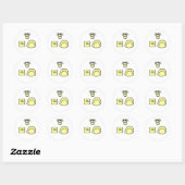 Sticker Rond tête de dessin (Feuille)