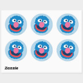 Sticker Rond Tête de Grover (Feuille)