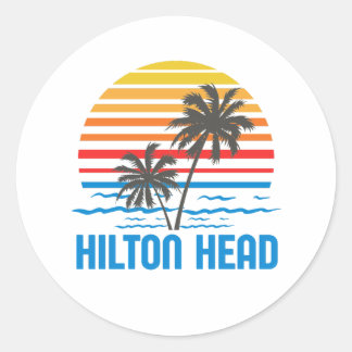 Sticker Rond Tête de Hilton 