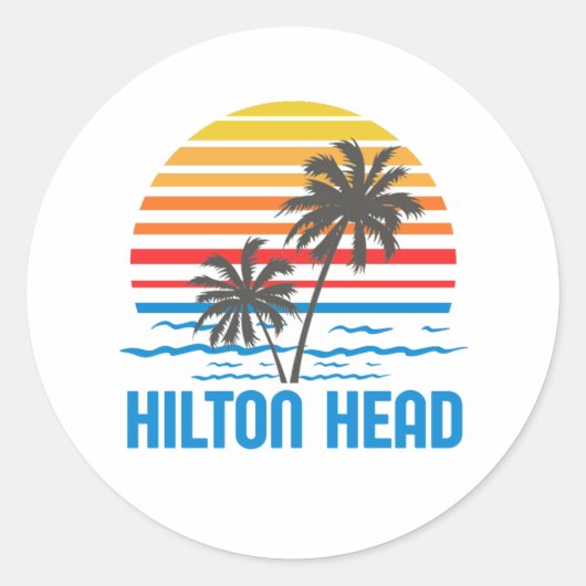 Sticker Rond Tête de Hilton  (Devant)