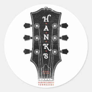 Sticker Rond Tête de la guitare de Hank