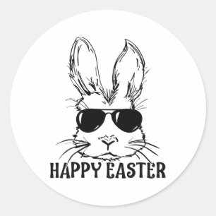 Sticker Rond Tête De Lapin Avec Sungels Pour Garçons Hommes Enf
