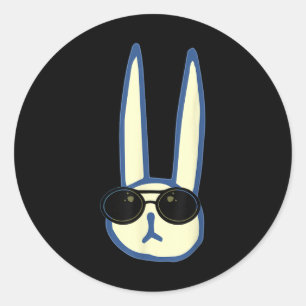 Sticker Rond Tête De Lapin Avec Sungels Pour Garçons Hommes Enf