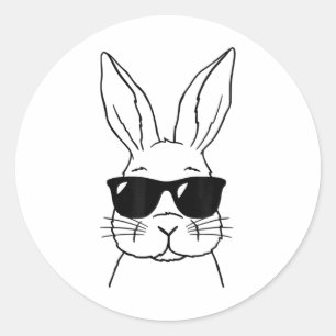 Sticker Rond Tête De Lapin Avec Sungels Pour Garçons Hommes Enf