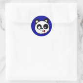 Sticker Rond Tête de Panda Zombie (Sac)