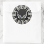 Sticker Rond Tête extra-terrestre (Sac)