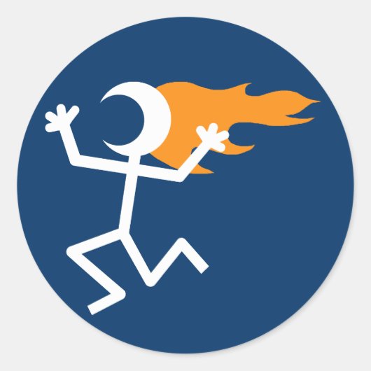 Sticker Rond Tête flamboyante (Devant)