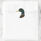 Sticker Rond Tête Mallard Drake (Sac)