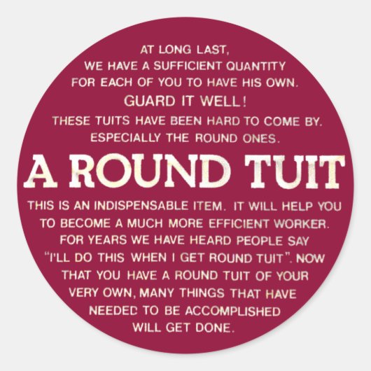 Sticker Rond Tête ronde (Devant)