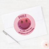 Sticker Rond Tête rose (Enveloppe)